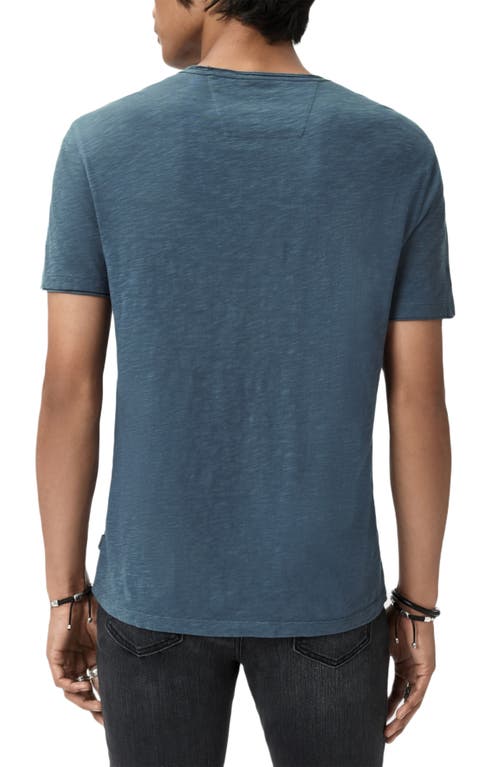 John Varvatos Miles Slub Organic Cotton T-shirt In Blue