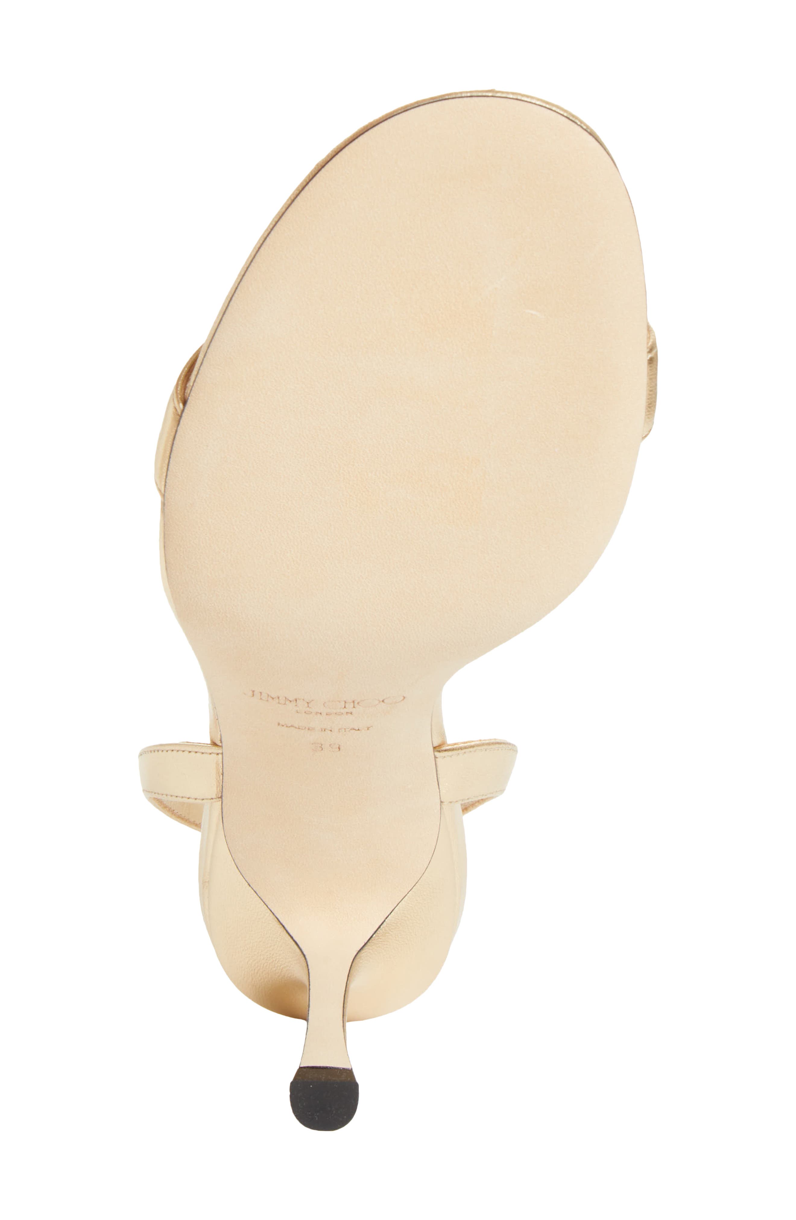 Jimmy Choo Jenn Metallic Slingback Sandal, Alternate, color, Gold