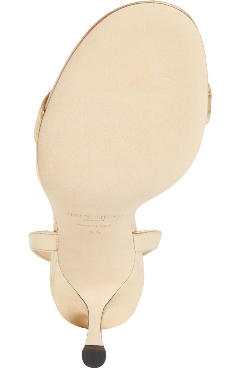 Jimmy Choo Jenn Metallic Slingback Sandal, Alternate, color, Gold