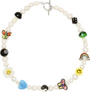 Velvet Luna Mixed Charm Pearl Necklace