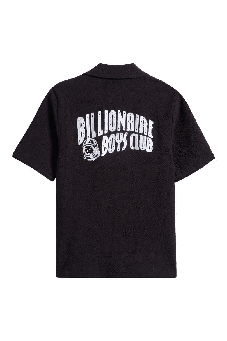 Kids' BB Champions Cotton Seersucker Camp Shirt, Alternate, color, BLACK