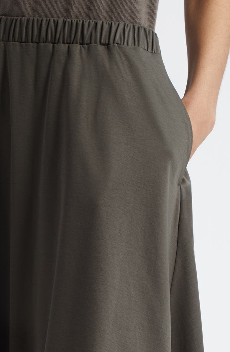 MM by Max Mara Roal Modal & Cotton Maxi Skirt, Alternate, color, Dark Green