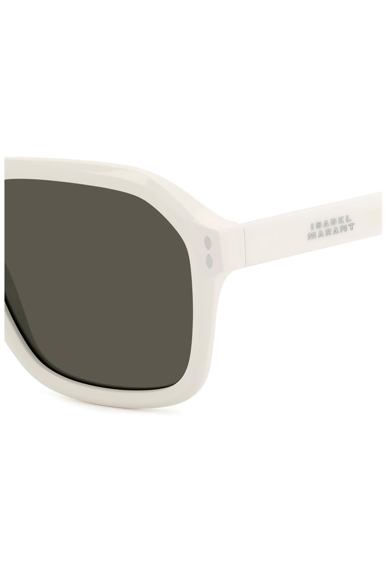 56mm Sqaure Sunglasses, Alternate, color, IVORY