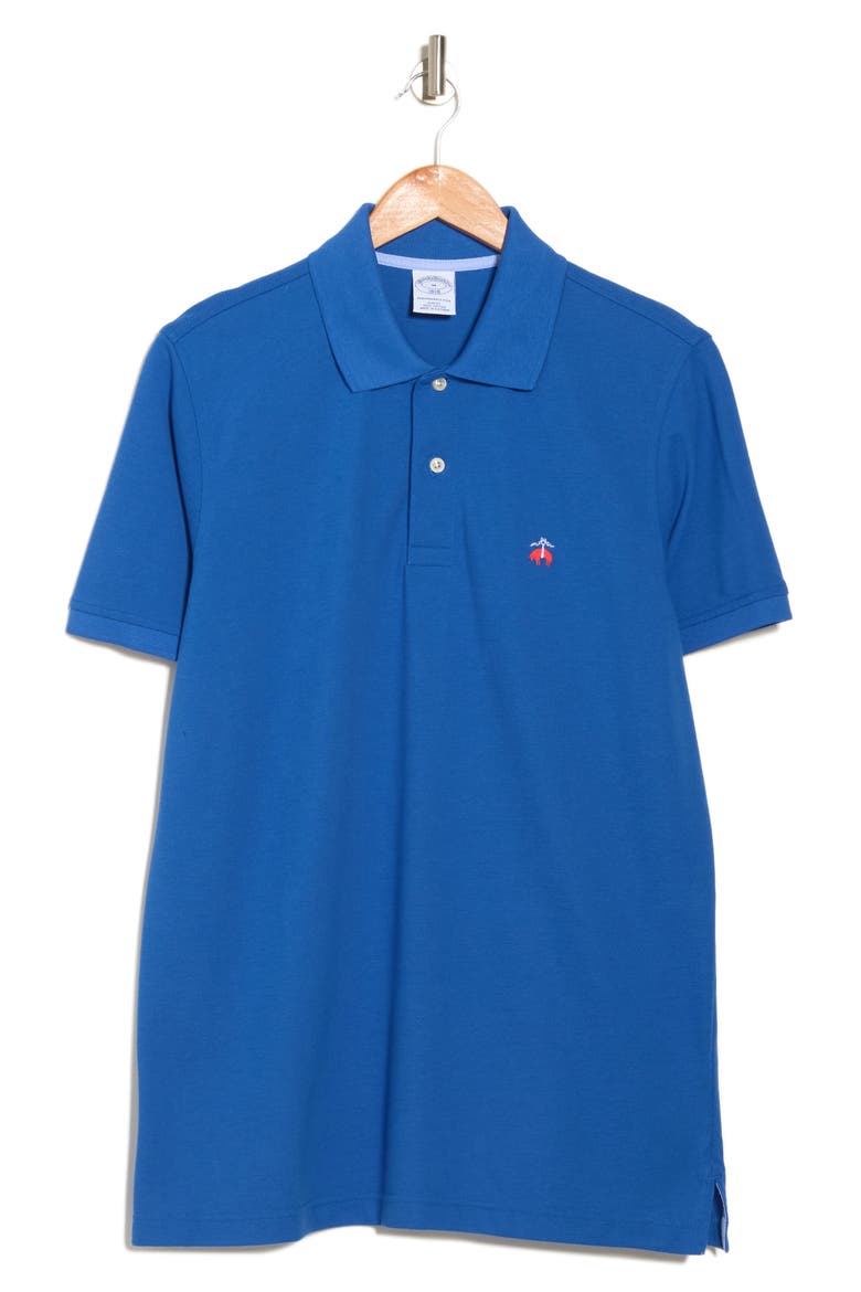 Solid Short Sleeve Polo, Alternate, color, BRIGHT BLUE