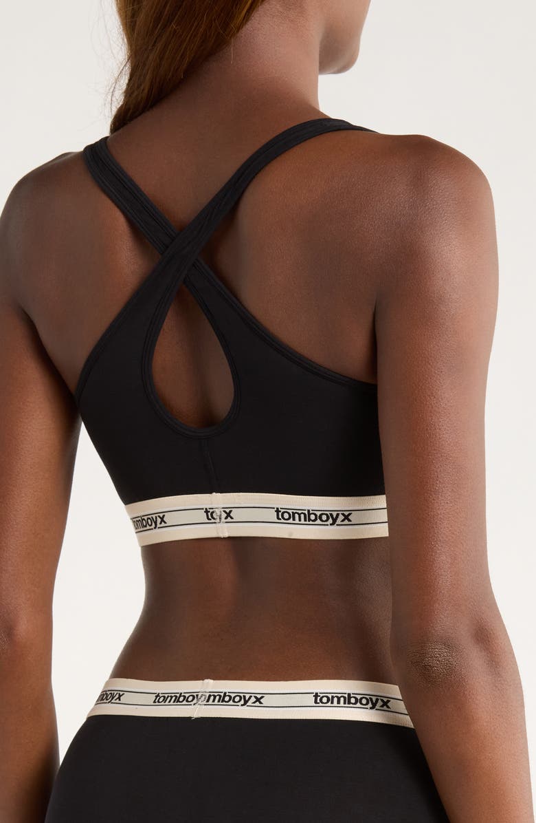 TomboyX All Day Bralette, Alternate, color, Modal Retro Black