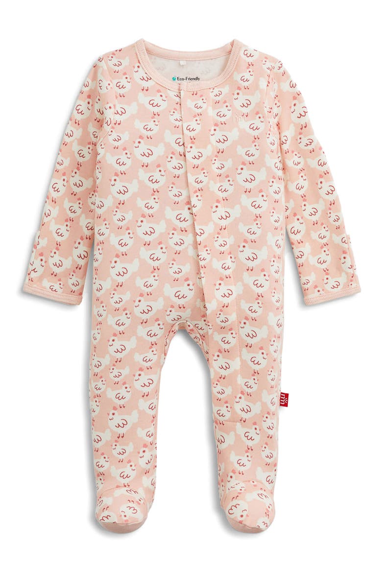 Kids' Organic Cotton Footie, Main, color, PINK