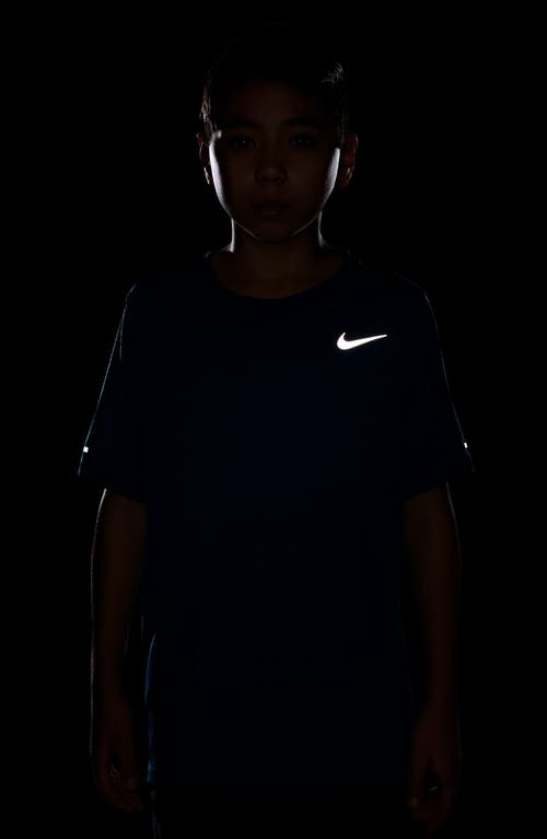 Nike Kids' Dri-fit Miler Training T-shirt In Blue