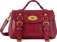 Mulberry Mini Alexa Snake Embossed Leather Satchel