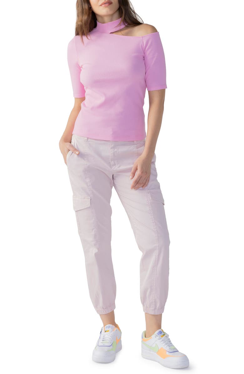 Sanctuary Half My Heart Cutout Turtleneck Knit Top, Alternate, color,