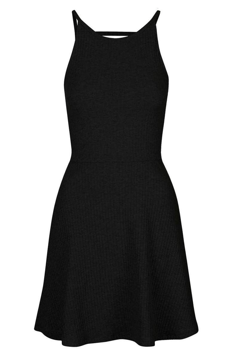Topshop Strappy Back Tunic Dress, Alternate, color,