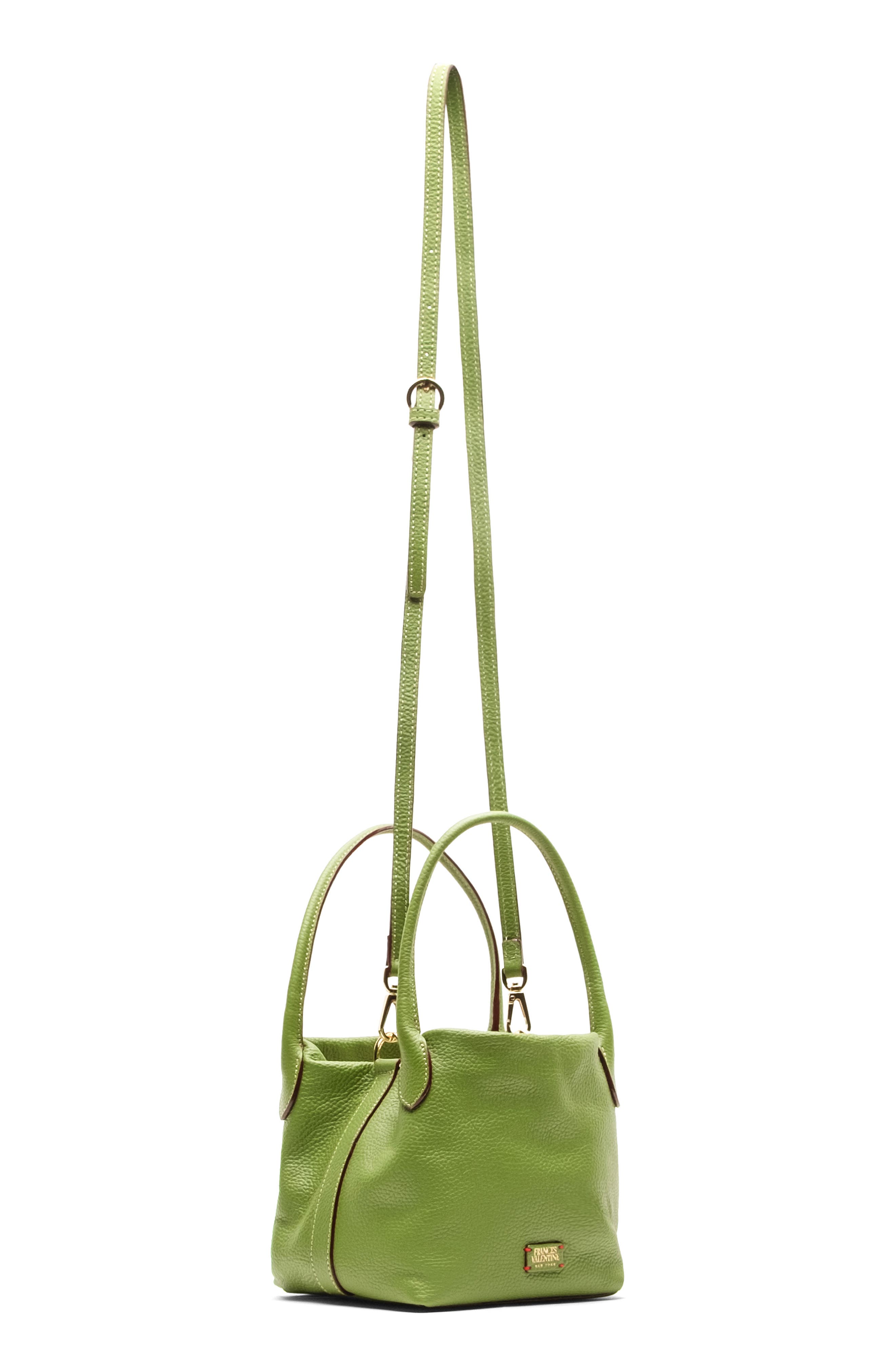 Frances Valentine Teeny Sweet Pea Leather Handbag, Alternate, color, Fern