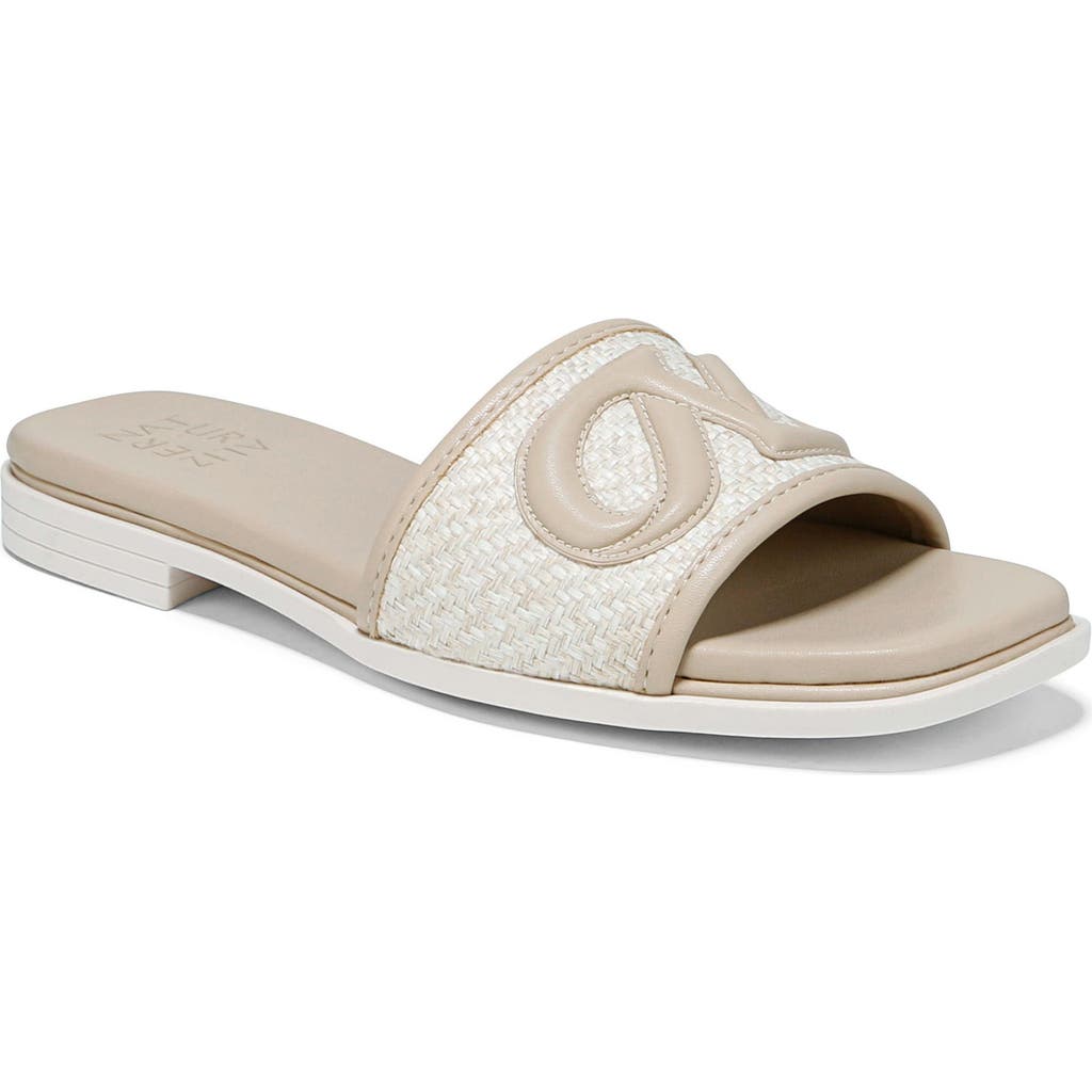 Naturalizer Genevieve Slide Sandal In Eggshell/coastal Tan