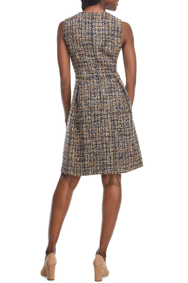 Tinsley Metallic Tweed Fit & Flare Dress, Alternate, color, MULTI
