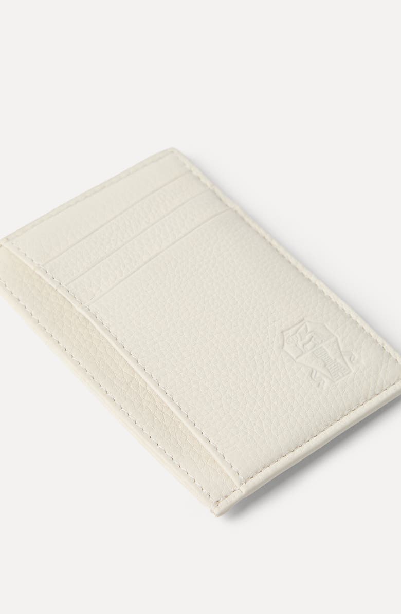 Brunello Cucinelli Calfskin card case, Alternate, color, Chalk