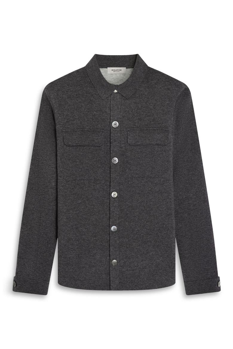 Wool & Cashmere Button-Front Cardigan, Alternate, color, STORM
