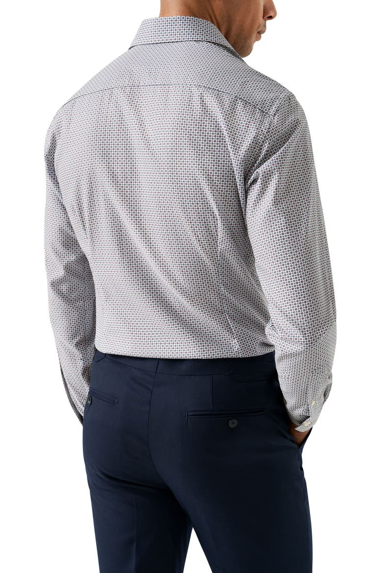 Slim Fit Micro Floral Print Shirt, Alternate, color, MEDIUM PURPLE