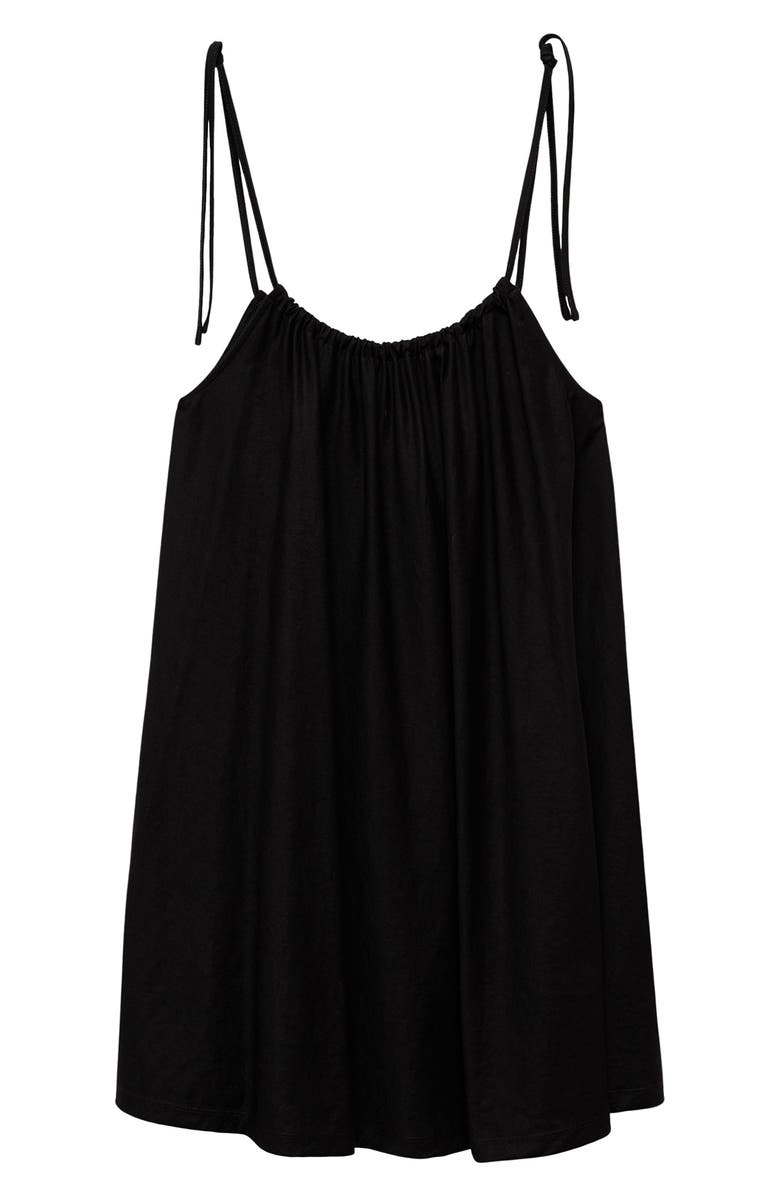 MANGO Tie Strap Shift Minidress, Alternate, color,
