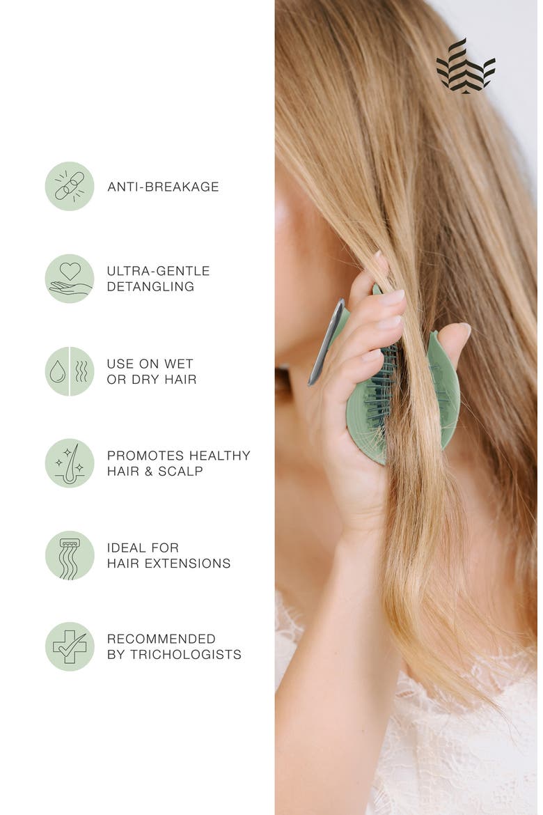 Fragile & Sensitive Scalp Brush, Alternate, color, SERENE GREEN