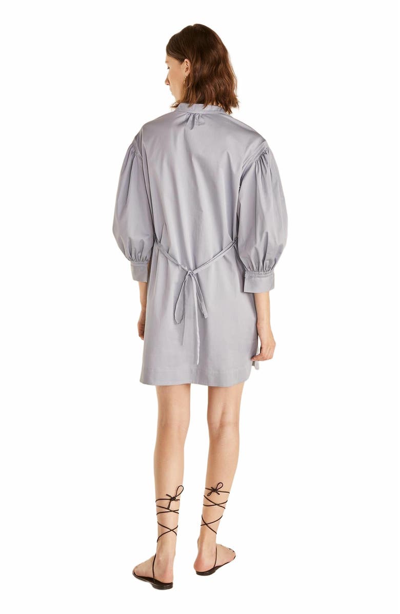 Rebecca Taylor Long Sleeve Shirt Dress, Alternate, color, Pearl Blue