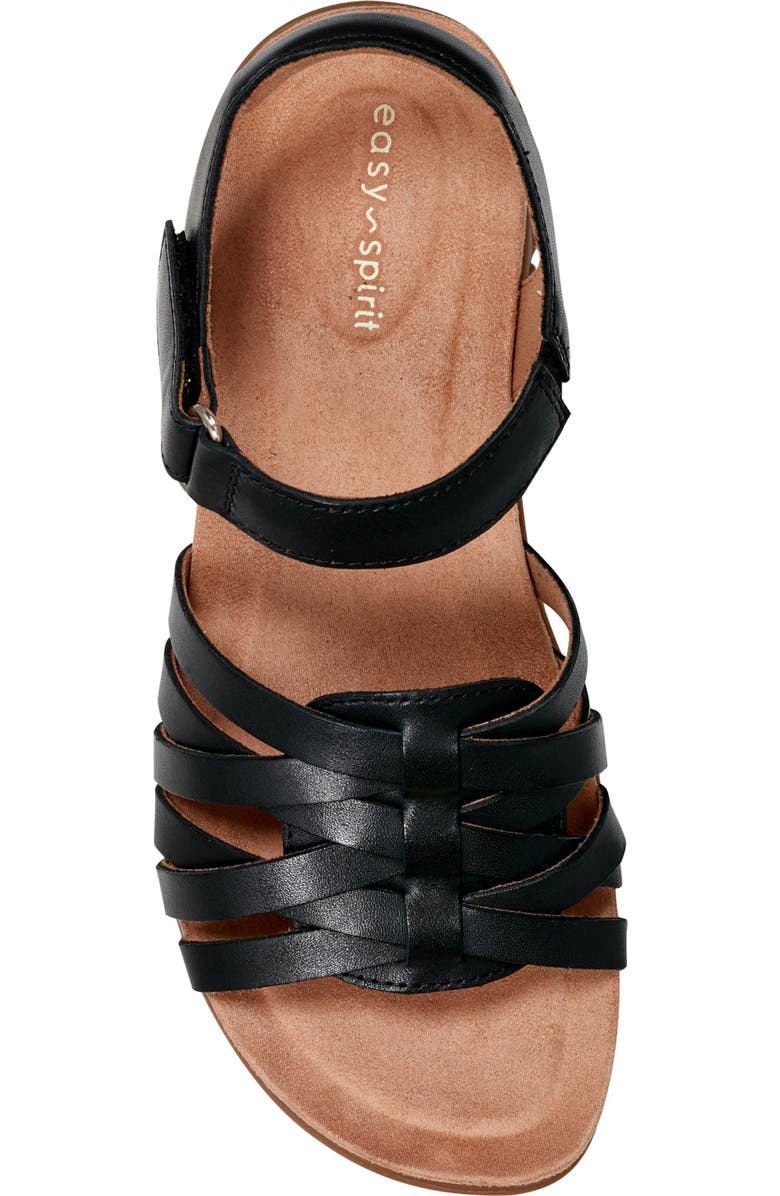 Easy Spirit Marlene Quarter Strap Sandal, Alternate, color, Black