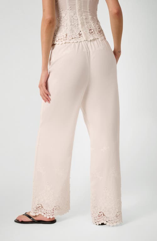 Weworewhat Tie Waist Wide Leg Pants In Neutral