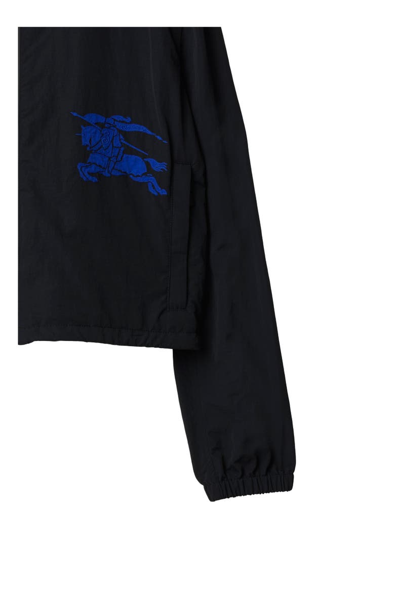 Cropped Nylon Hooded Jacket, Alternate, color, Black