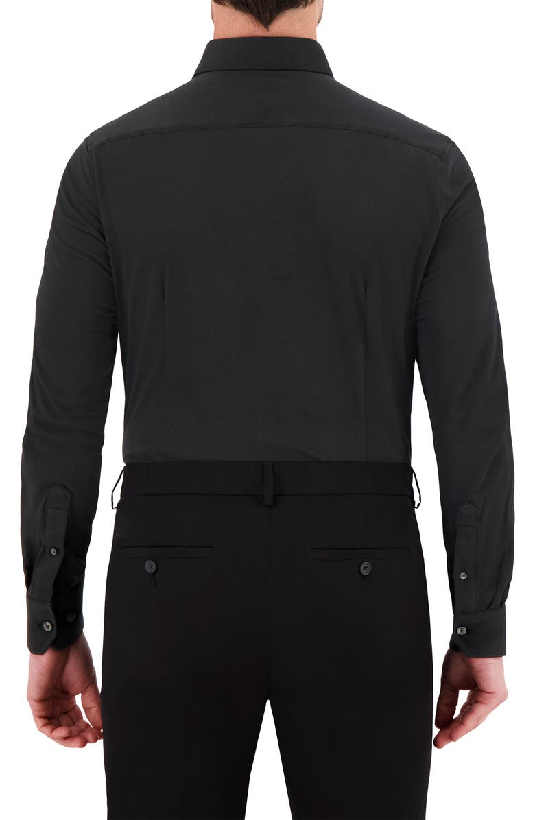 Victor Emmanuel Modern Fit Solid Comfort Stretch Knit Dress Shirt, Alternate, color, 