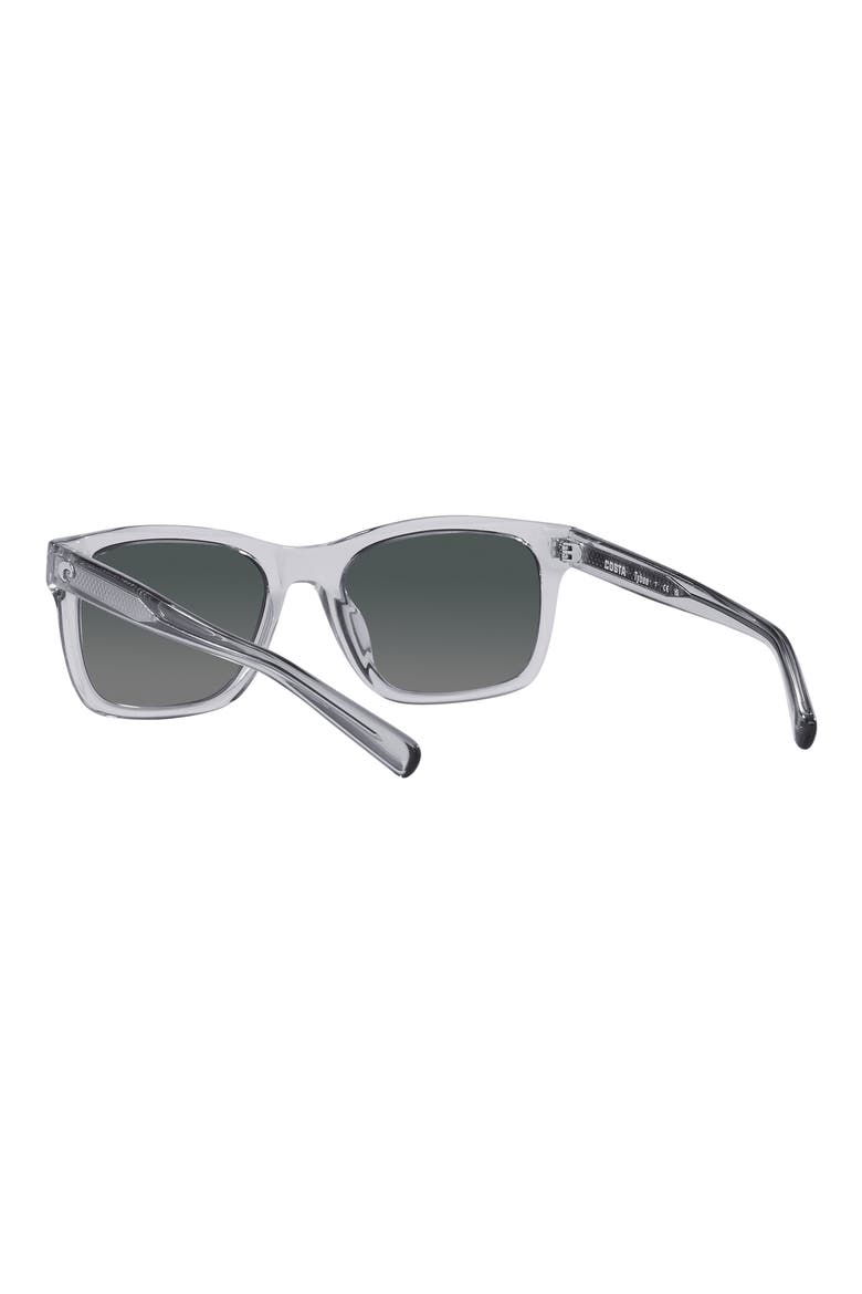 Tybee 55mm Gradient Polarized Rectangle Sunglasses, Alternate, color, CRYSTAL