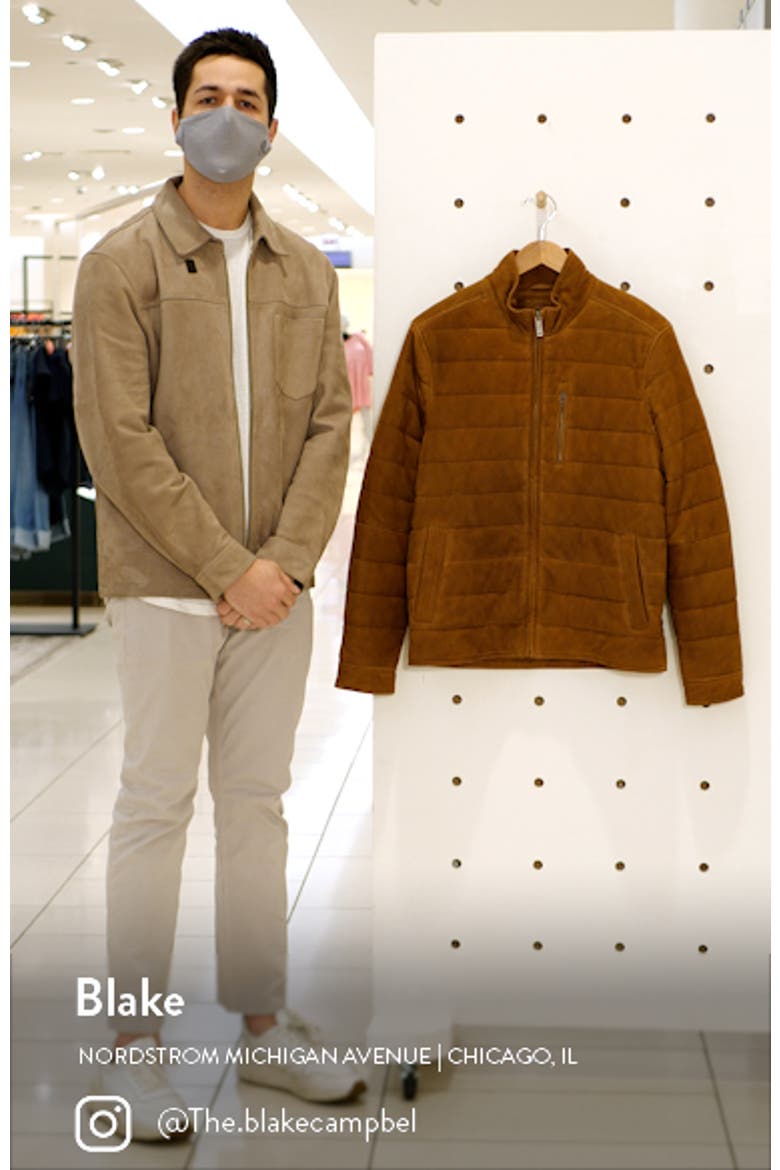 Waverley Water Repellent Quilted Suede Bomber Jacket video