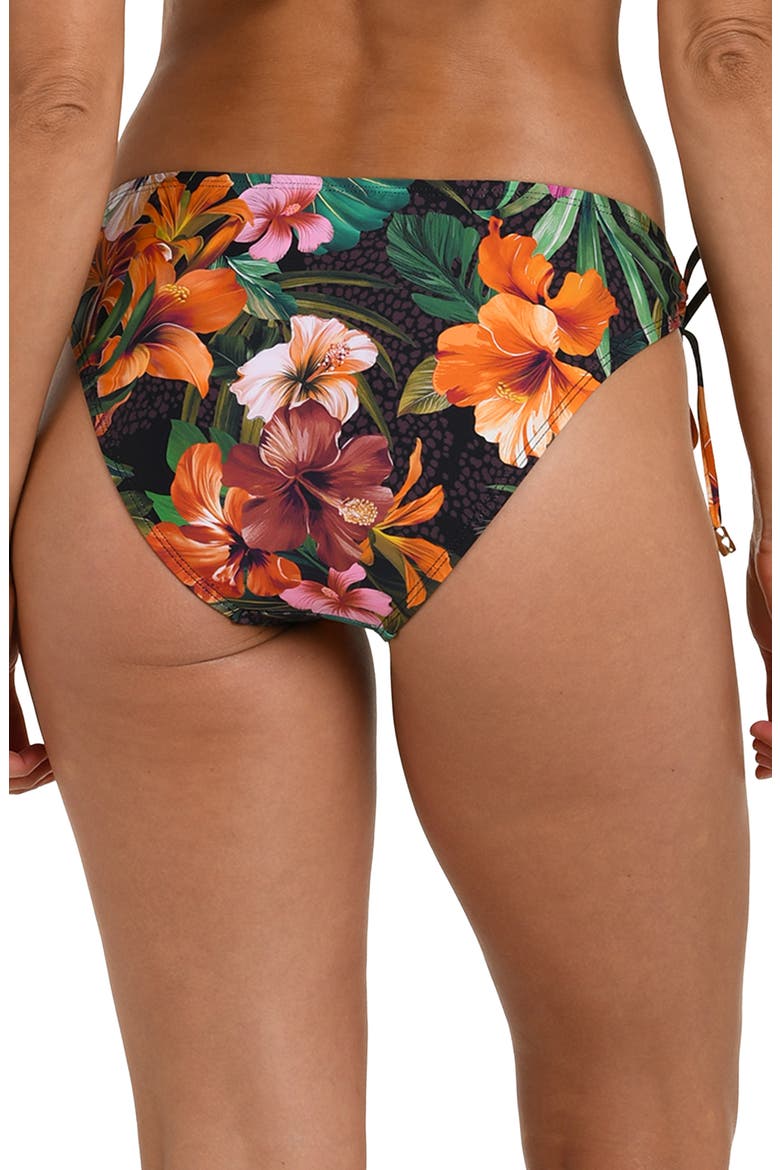 Tropical Hideaway Adjustable Loop Bikini Bottoms, Alternate, color, BROWN MULTI