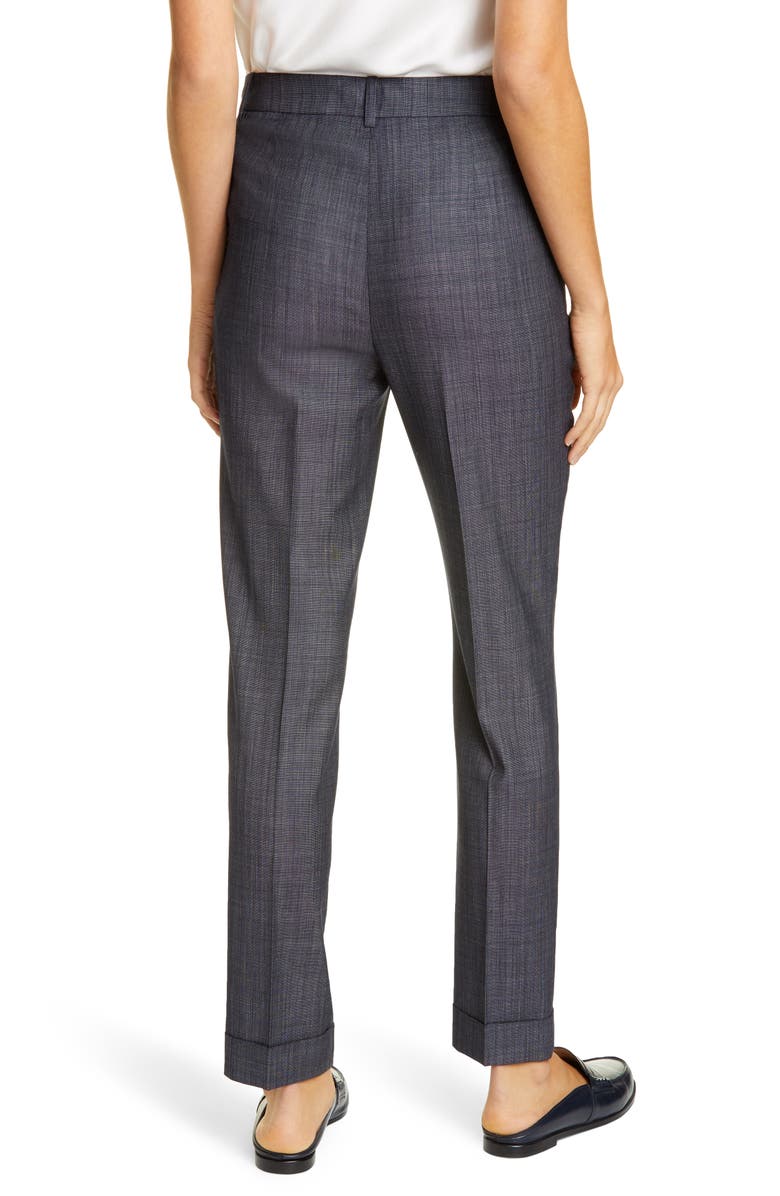 Lafayette 148 New York Clinton Cuffed Wool Blend Pants, Alternate, color,