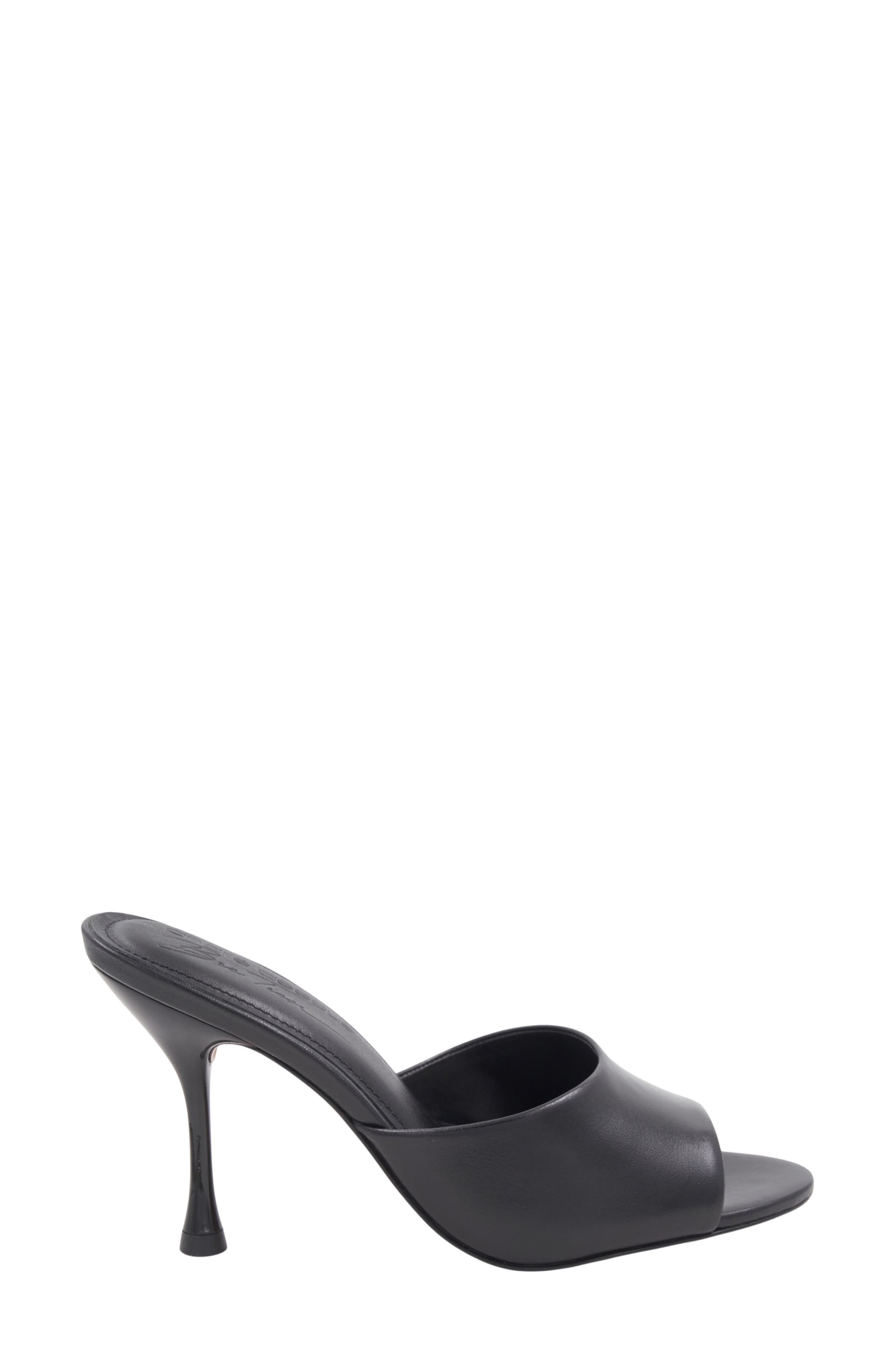 x Bre Tiesi Eve Slide Sandal, Alternate, color, BLACK LEATHER