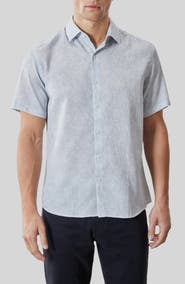 Robert Barakett Samore Floral Short Sleeve Button-Up Shirt