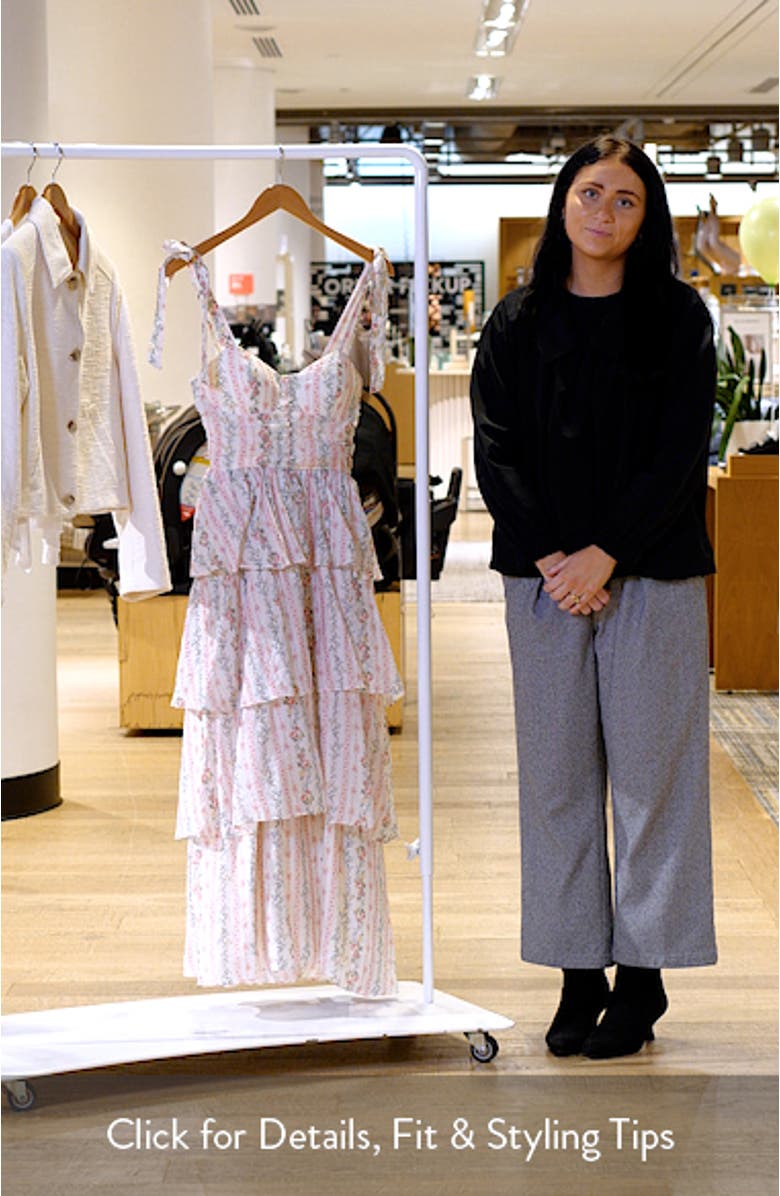 Print Tiered Maxi Dress, sales video thumbnail