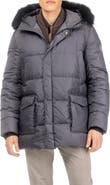 GORSKI Mens Apres-Ski Jacket with Detachable Genuine Shearling Hood Trim
