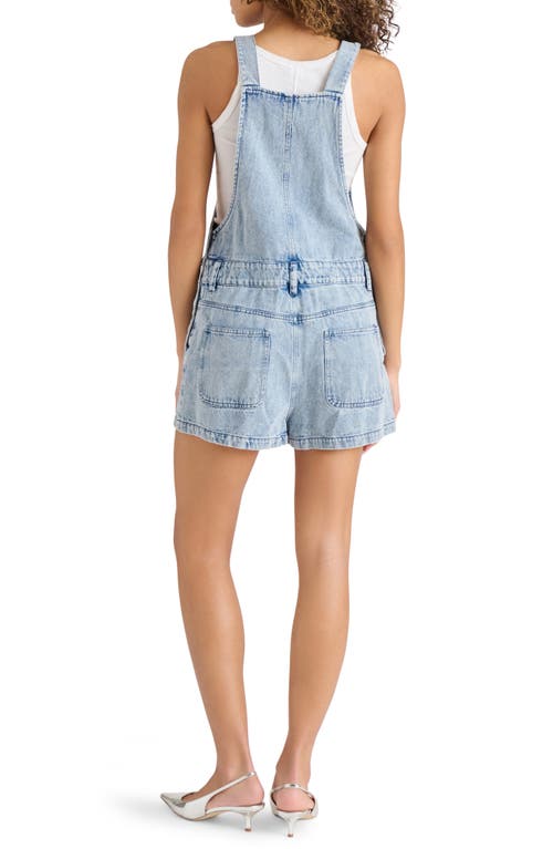 Steve Madden Kittie Denim Shortalls In Acidwash Denim