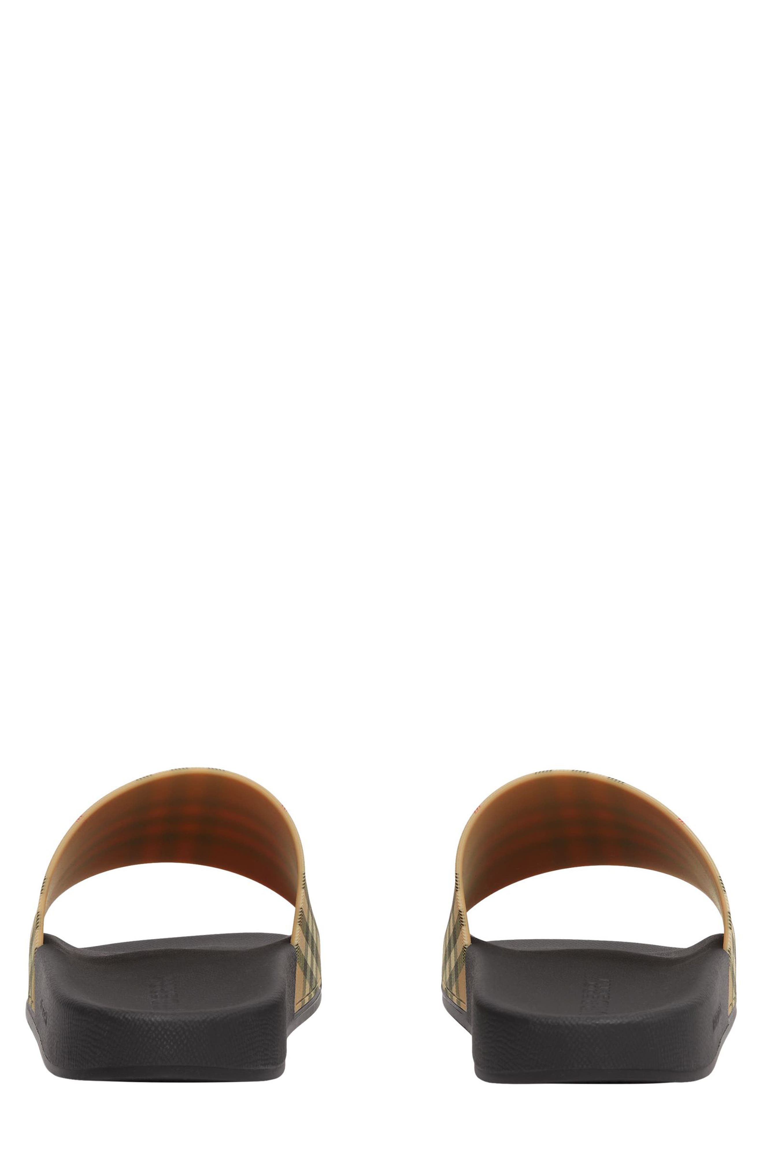 Burberry Furley Check Slide Sandal, Alternate, color, Archive Beige