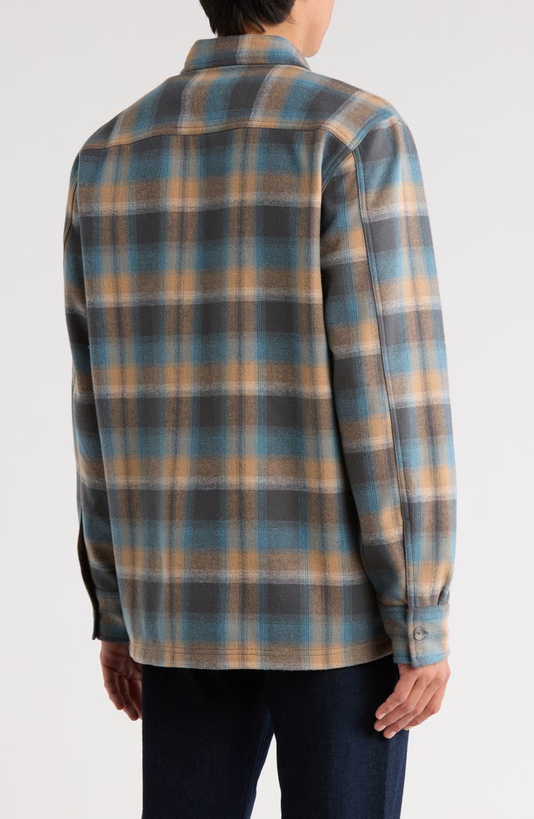 WEATHERPROOF VINTAGE Plaid Yarn Dye Flannel Shirt Jacket, Alternate, color, Blackened Pearl