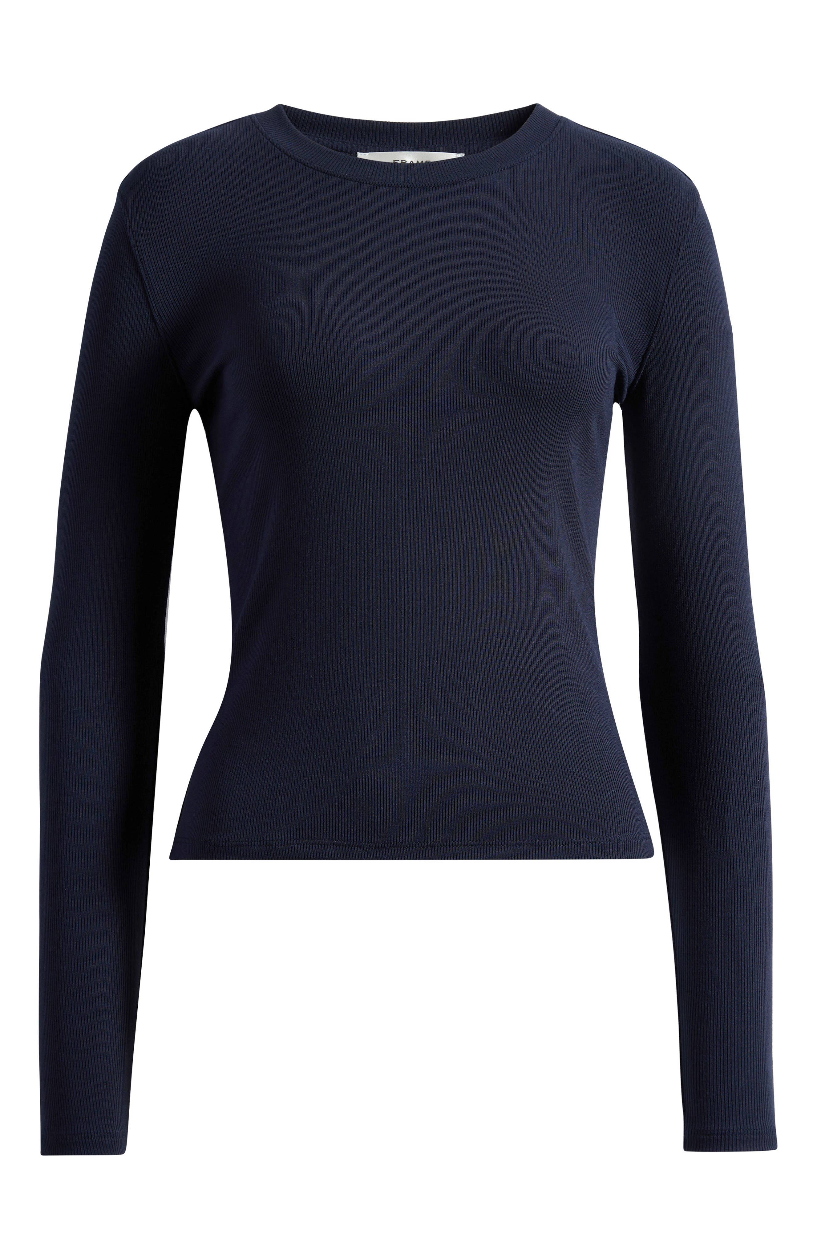 The Long Sleeve Rib Crewneck T-Shirt (Women) | Nordstrom