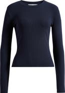 FRAME The Long Sleeve Rib Crewneck T-Shirt