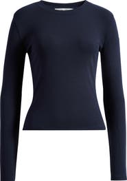 FRAME The Long Sleeve Rib Crewneck T-Shirt