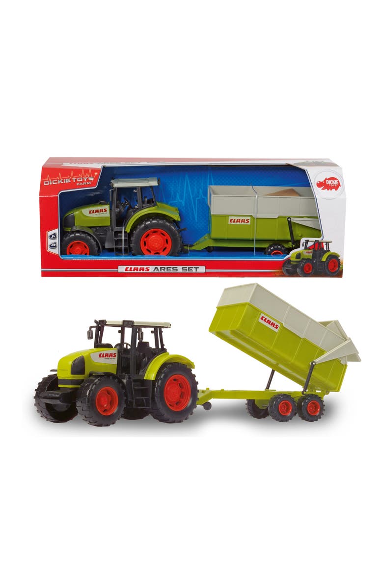 Dickie Toys HK Ltd Claas Toy Tractor With Trailer, Alternate, color, Multicolored
