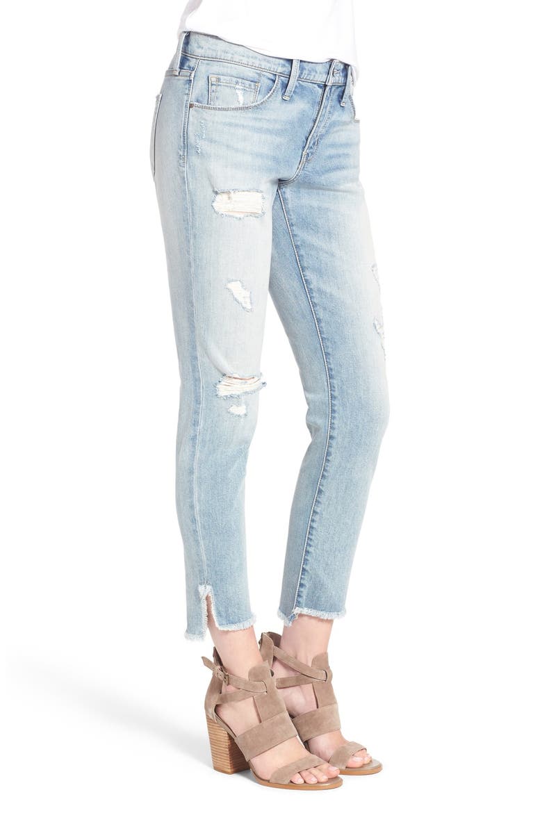 Treasure&Bond Ankle Boyfriend Skinny Jeans, Alternate, color, GRAVEL LIGHT DESTROY
