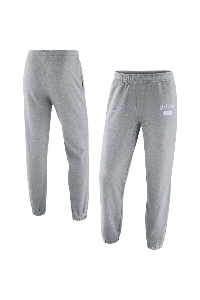 Men's Nike Heathered Gray Kentucky Wildcats Saturday Fleece Pants, Main, color, Heather Gray