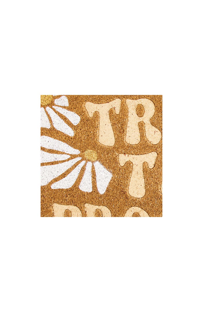mDesign Trust the Process Coir Large Rectangular Doormat, Natural, Alternate, color, Natural