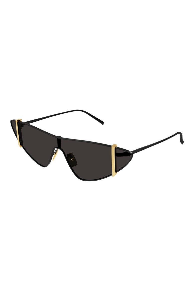 Boutique Exclusive Shield Sunglasses, Alternate, color, BLACK