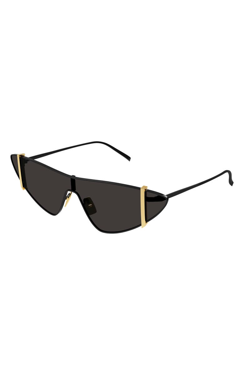 Saint Laurent Boutique Exclusive Shield Sunglasses, Alternate, color,