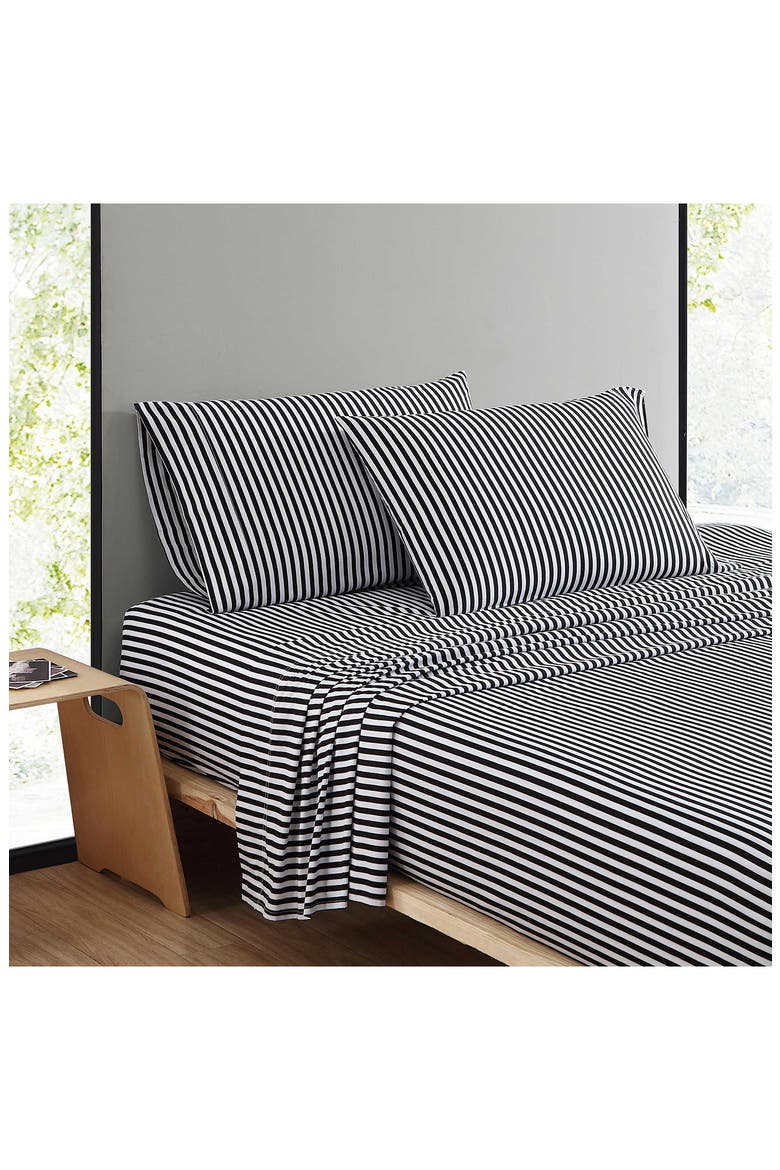 Ajo 200 Thread Count Cotton Sheet Set, Main, color, BLACK