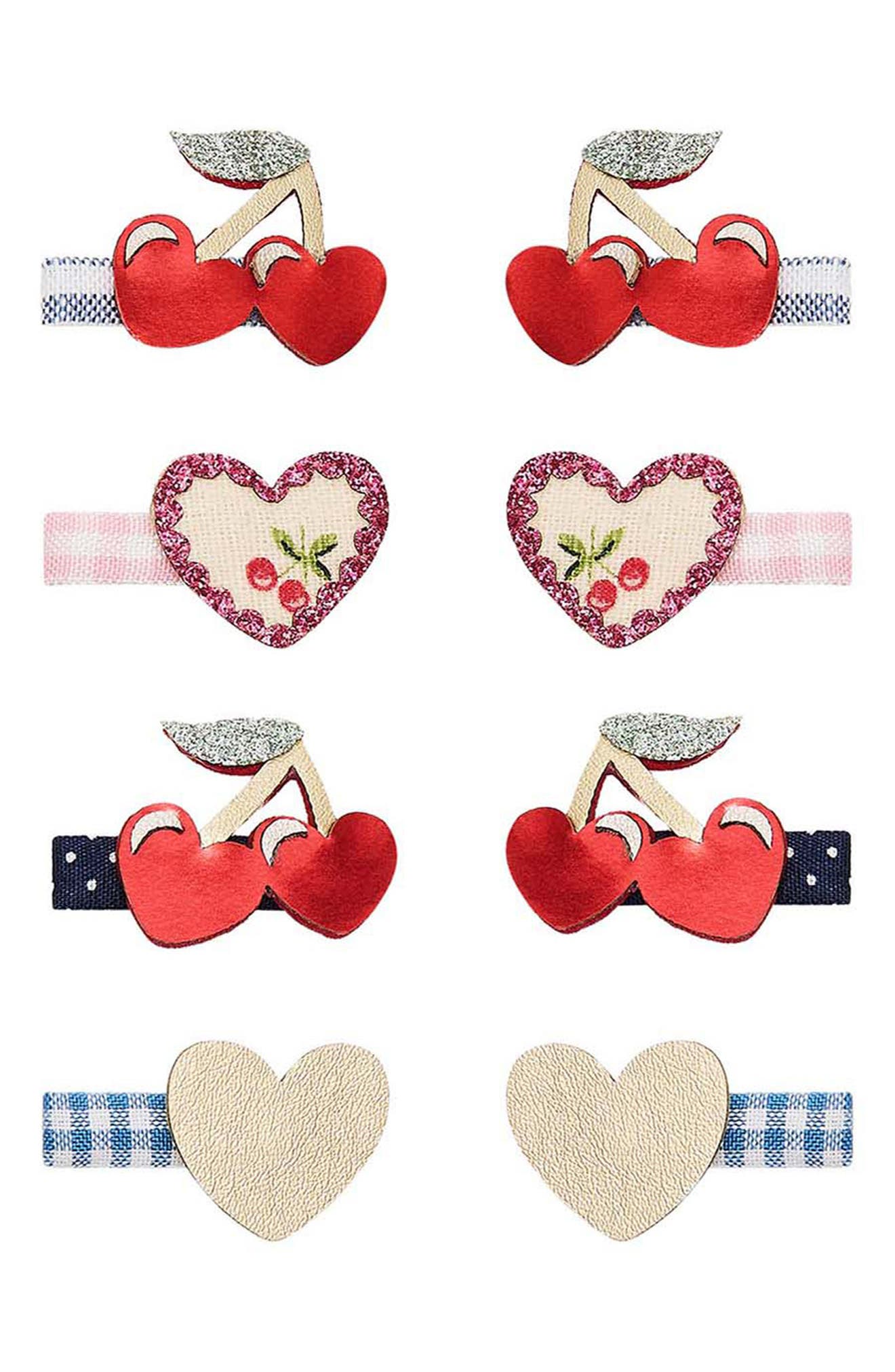 Kids' Cherries 8-Pack Mini Hair Clips