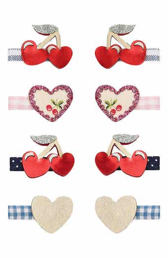 Kids' Cherries 8-Pack Mini Hair Clips